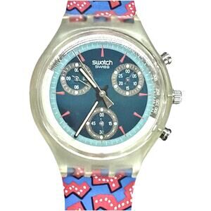 Swatch Watch Wild Card SCK100 1993 Chrono Rare Swiss Made Vintage Quartz